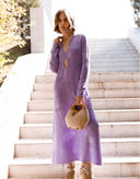 Evelyn Floral Maxi Dress with Long Sleeves